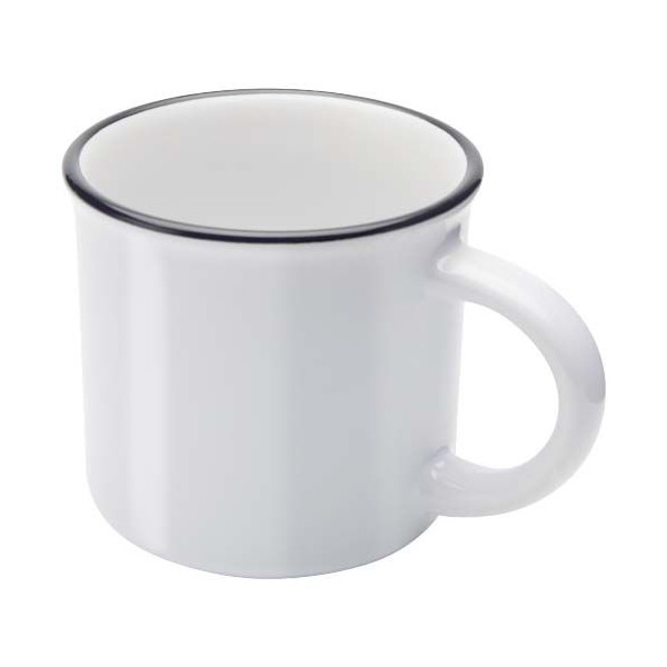Mug Bari en céramique 240 ml - Accessoire pour café et thé - Design vintage - Lave-vaisselle - Coffret cadeau - Personnalisable