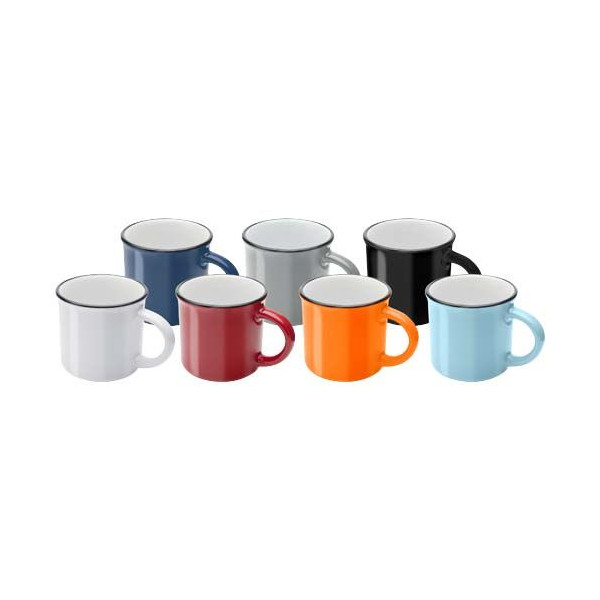 Mug Bari en céramique 240 ml - Accessoire pour café et thé - Design vintage - Lave-vaisselle - Coffret cadeau - Personnalisable