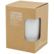 Gobelet isotherme à double paroi avec couche de cuivre et couvercle en bambou - 330 ml - Acier inoxydable - Sans BPA - Personnal