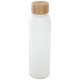 Bouteille en verre sodocalcique mat Lume 500 ml avec couvercle en bambou - BCM Goodies