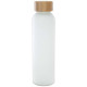 Bouteille en verre sodocalcique mat Lume 500 ml avec couvercle en bambou - BCM Goodies