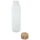 Bouteille en verre sodocalcique mat Lume 500 ml avec couvercle en bambou - BCM Goodies