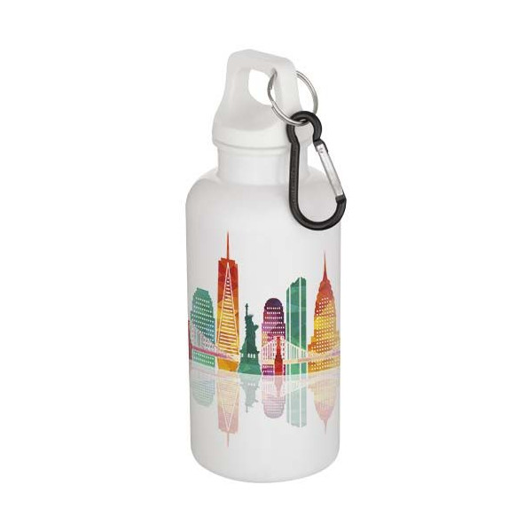 Bouteille d'eau Oregon 400 ml en plastique recyclé certifié RCS avec mousqueton - BCM Goodies