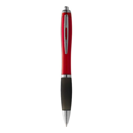 Stylo à bille Nash avec grip noir (encre noire) - Personnalisation logo entreprise