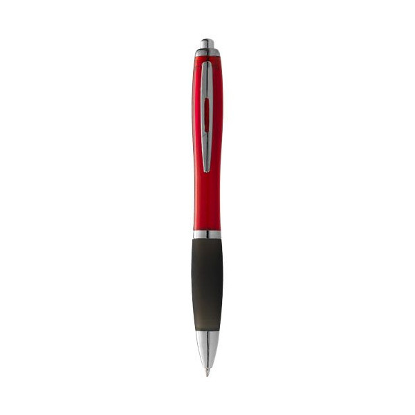 Stylo à bille Nash avec grip noir (encre noire) - Personnalisation logo entreprise