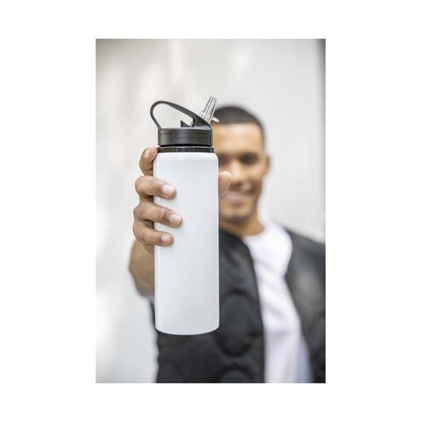 Bouteille d'eau Fitz 800 ml en acier inoxydable recyclé - Personnalisable pour entreprise