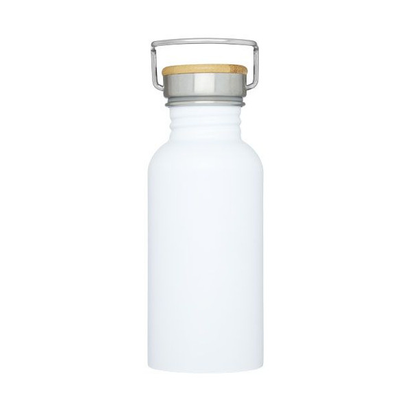 Bouteille de sport Thor 550 ml en acier inoxydable avec couvercle en bambou - Personnalisable pour entreprises