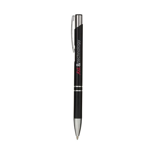 Stylo bille rétractable en aluminium Moneta - Personnalisable pour communication B2B