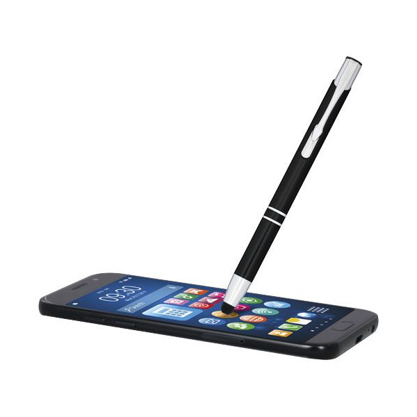 Stylet stylo bille métallique Moneta - Accessoire publicitaire polyvalent et élégant