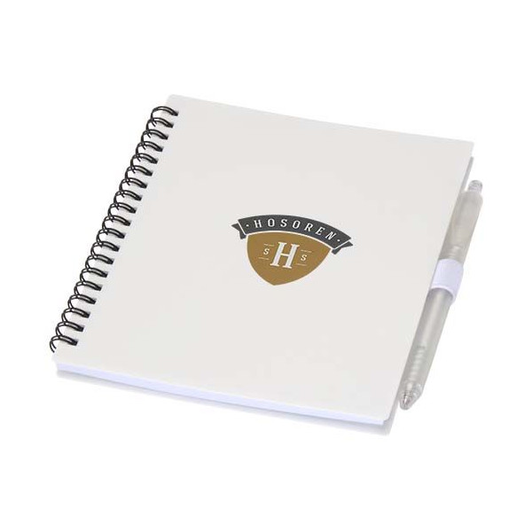 Ensemble carnet et stylo en plastique recyclé personnalisable - BCM Goodies