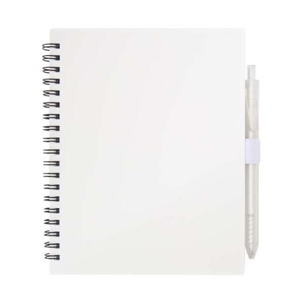 Ensemble carnet et stylo en plastique recyclé personnalisable - BCM Goodies