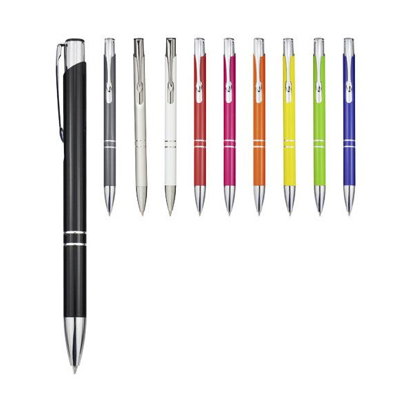 Stylo bille rétractable en aluminium Moneta - Fiche produit BCM Goodies