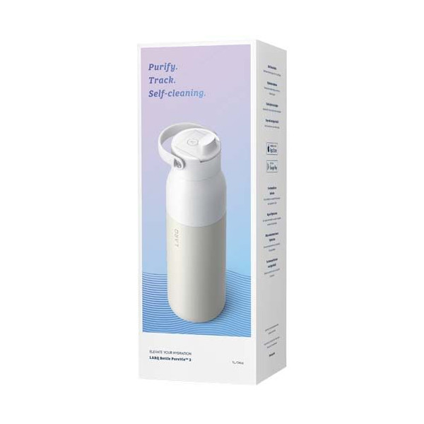 Bouteille d'eau LARQ PureVis™ 2.0 - 1 000 ml - Purification UV-C et suivi intelligent de l'hydratation
