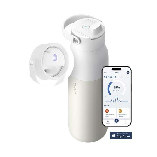 Bouteille d'eau LARQ PureVis™ 2.0 - 1 000 ml - Purification UV-C et suivi intelligent de l'hydratation