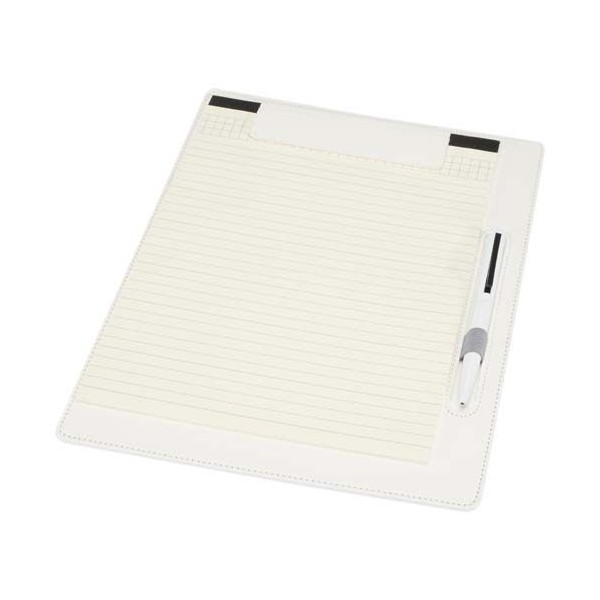 Porte-bloc Clast A4 avec fermeture magnétique et stylo bille recyclé RCS (encre noire) | BCM Goodies