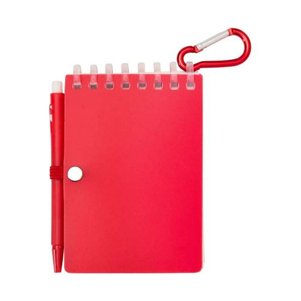 Kit de prise de notes en déplacement - Carnet à spirales en plastique recyclé et stylo bille, idéal pour la personnalisation - B