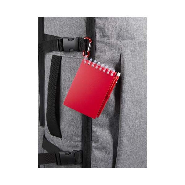 Kit de prise de notes en déplacement - Carnet à spirales en plastique recyclé et stylo bille, idéal pour la personnalisation - B