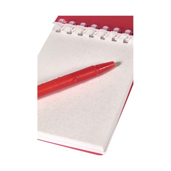 Kit de prise de notes en déplacement - Carnet à spirales en plastique recyclé et stylo bille, idéal pour la personnalisation - B
