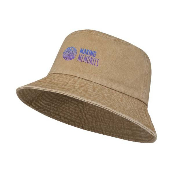 Bob en coton lavé Mitica - Accessoire durable et personnalisable pour renforcer l'image de marque