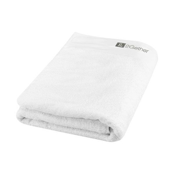 Serviette en coton 550g/m² 70x140 cm personnalisable - Produit durable certifié STANDARD 100 by OEKO-TEX® - Idéal pour cadeaux d