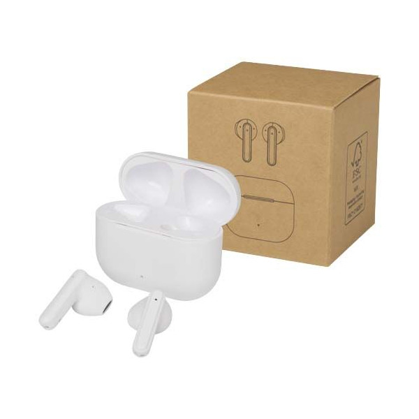 Oreillette Bluetooth® True Wireless Altais en plastique recyclé - Accessoire d'entreprise éco-responsable