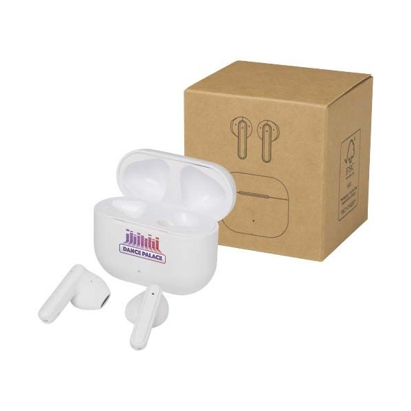 Oreillette Bluetooth® True Wireless Altais en plastique recyclé - Accessoire d'entreprise éco-responsable