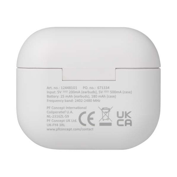 Oreillette Bluetooth® True Wireless Altais en plastique recyclé - Accessoire d'entreprise éco-responsable