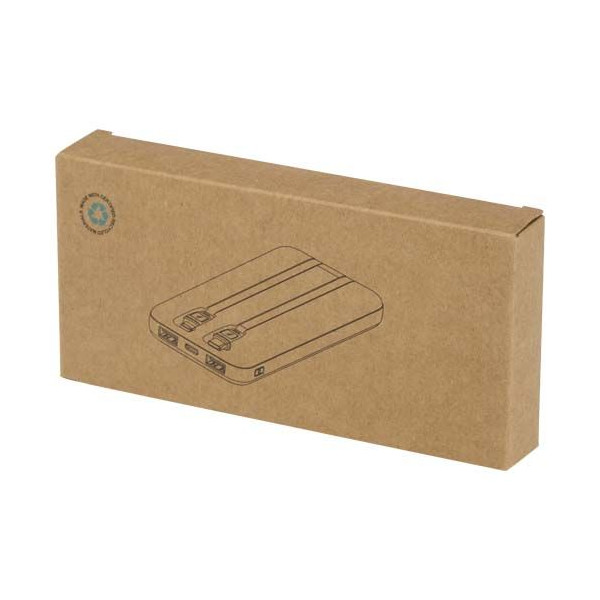 Batterie de secours Adhil de 10 000 mAh en plastique recyclé - Accessoire de charge polyvalent pour appareils électroniques