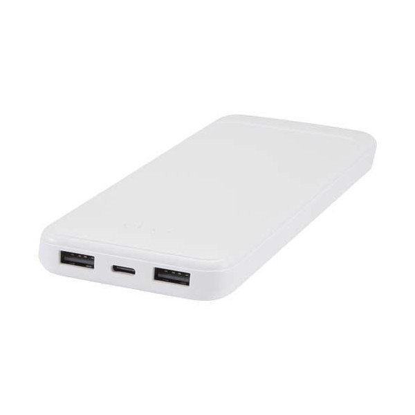 Batterie de secours Adhil de 10 000 mAh en plastique recyclé - Accessoire de charge polyvalent pour appareils électroniques