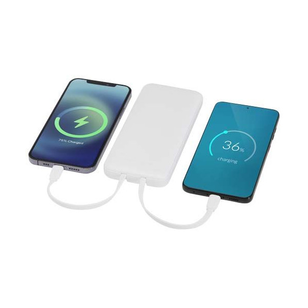 Batterie de secours Adhil de 10 000 mAh en plastique recyclé - Accessoire de charge polyvalent pour appareils électroniques