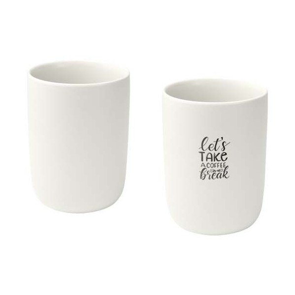 Tasses en céramique Male 350 ml - Lot de 2 - Finition mate - Personnalisable
