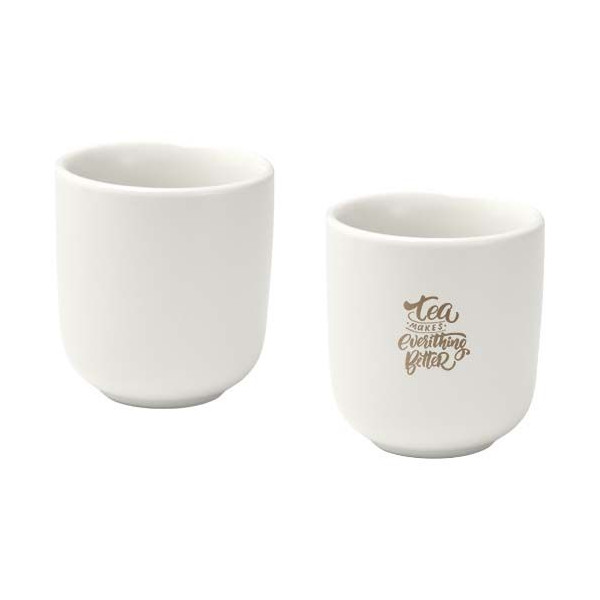 Ensemble de 2 tasses à expresso en céramique Male 90 ml finition mate - BCM Goodies