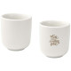 Ensemble de 2 tasses à expresso en céramique Male 90 ml finition mate - BCM Goodies