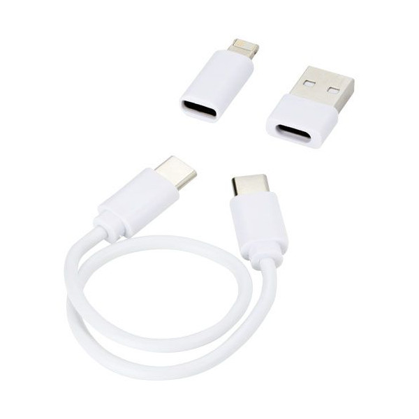 Câble de charge modulaire en plastique recyclé pour smartphone - Pratique et écologique - Idéal pour cadeaux d'entreprise
