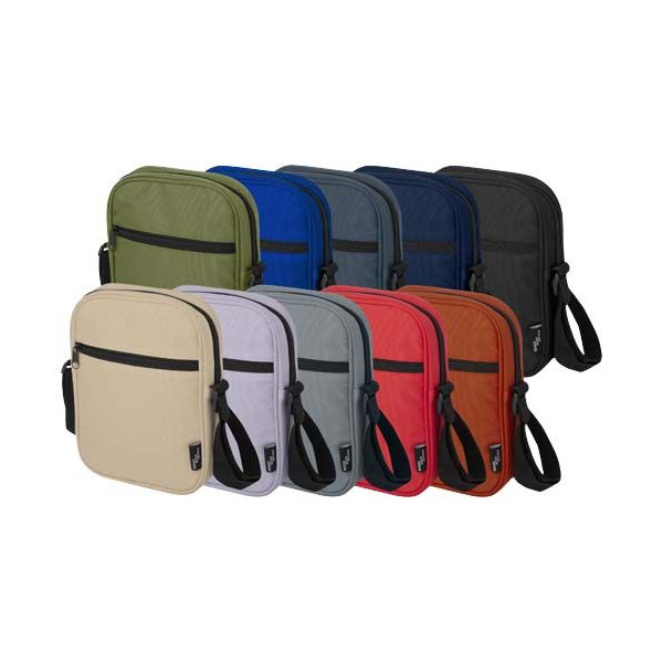 Sac bandoulière Byron de 2 L recyclé certifié GRS - Personnalisable avec logo