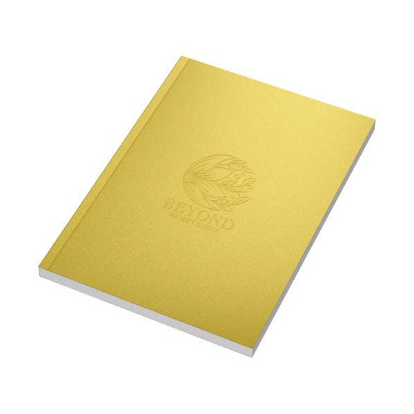 Cahier Novella Austen recyclé A5 à couverture souple métallisée - BCM Goodies