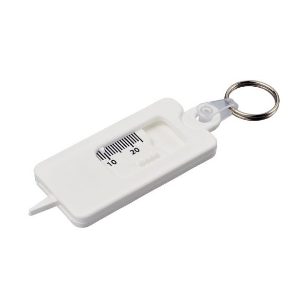 Porte-clés Kym recyclé vérificateur de structures de pneu - Accessoire durable pour conducteurs