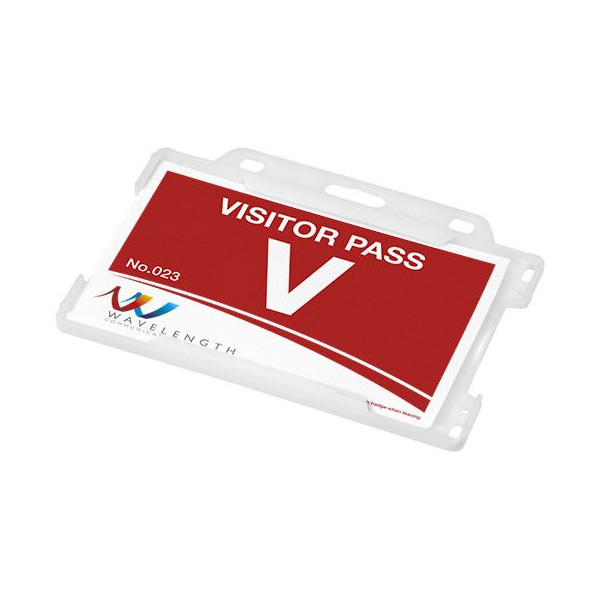 Porte-cartes paysager en plastique recyclé - Accessoire idéal pour expositions et événements - Personnalisable pour renforcer l&