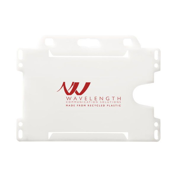 Porte-cartes paysager en plastique recyclé - Accessoire idéal pour expositions et événements - Personnalisable pour renforcer l&