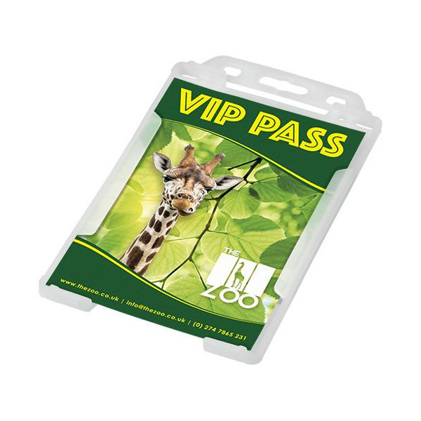 Porte-cartes de portrait en plastique recyclé - Accessoire idéal pour expositions et événements professionnels