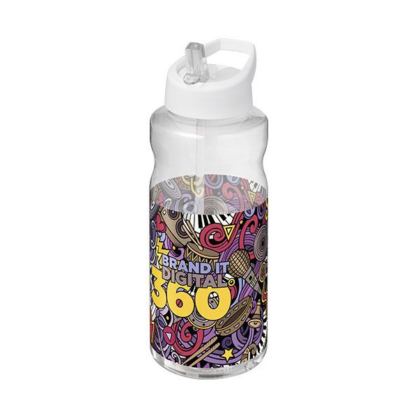 Bouteille de sport H2O Active® Big Base 1L avec couvercle à bec verseur - Fabriquée au Royaume-Uni