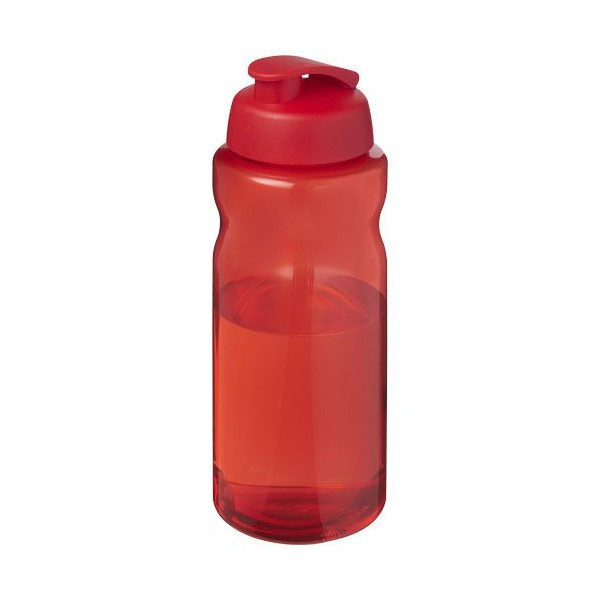 Bouteille de sport H2O Active® Eco Big Base 1L - Bouteille en plastique recyclé - Couvercle rabattable - Personnalisable - Idéal