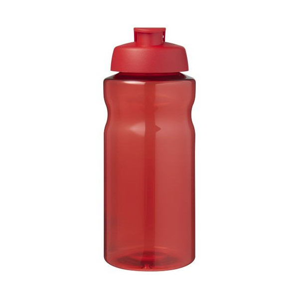 Bouteille de sport H2O Active® Eco Big Base 1L - Bouteille en plastique recyclé - Couvercle rabattable - Personnalisable - Idéal
