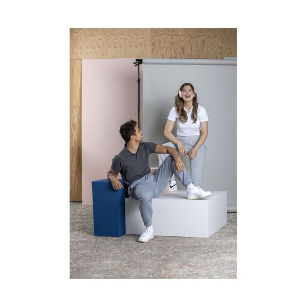 Polo bio à manches courtes pour femme - Graphite | BCM Goodies
