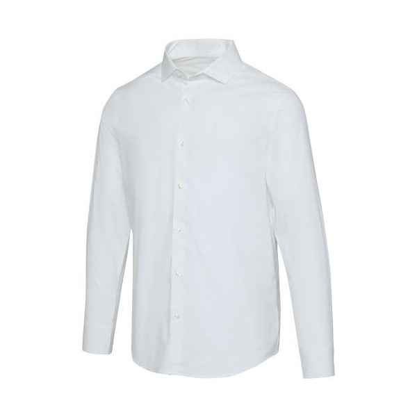 Chemise en popeline homme Carnelian en coton certifié BCI avec élasticité supplémentaire - BCM Goodies