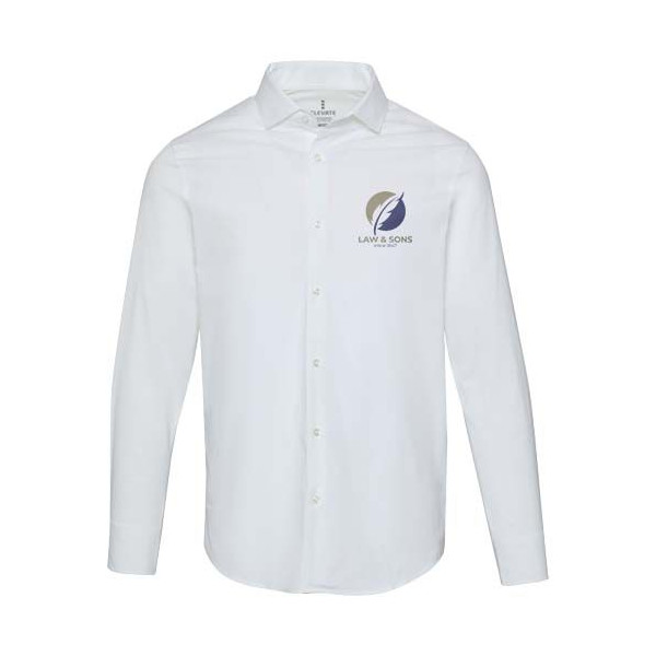 Chemise en popeline homme Carnelian en coton certifié BCI avec élasticité supplémentaire - BCM Goodies