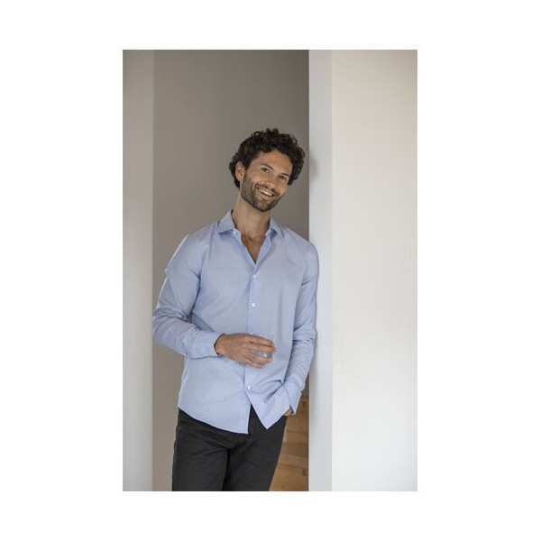 Chemise Cuprite à manches longues en coton biologique - Personnalisable avec logo | BCM Goodies