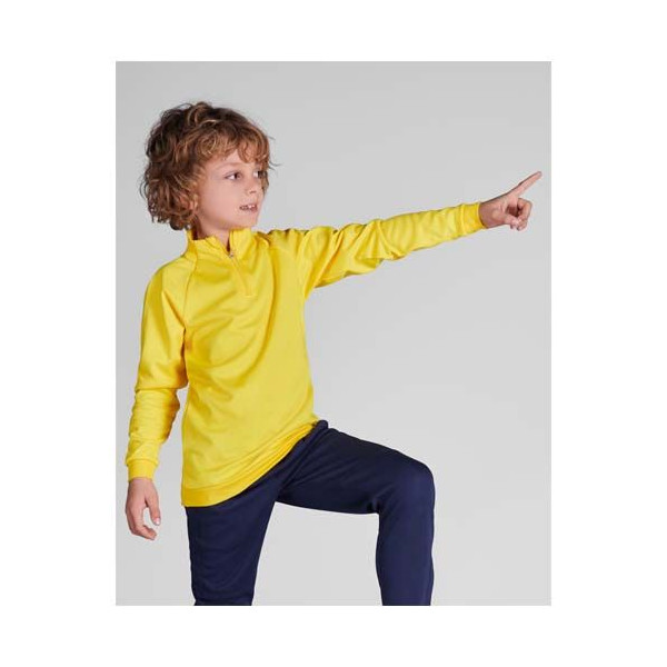 Sweatshirt Epiro à manches longues avec fermeture demi-zip pour enfant - Bangladesh - 184 g
