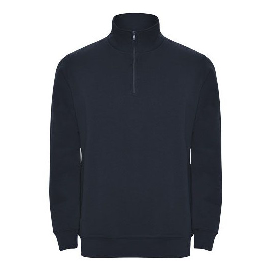Sweat-shirt demi-fermeture zippée et col polo personnalisable - BCM Goodies
