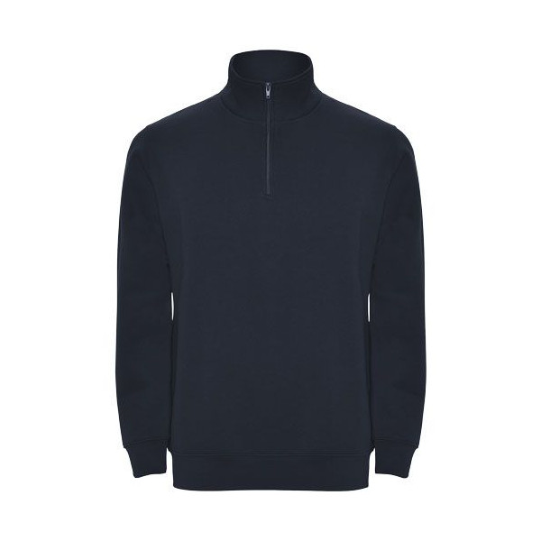 Sweat-shirt demi-fermeture zippée et col polo personnalisable - BCM Goodies